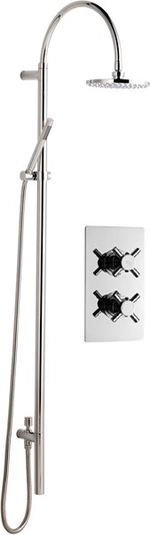 Twin Thermostatic Shower Valve & Grand Rigid Riser Kit. additional image