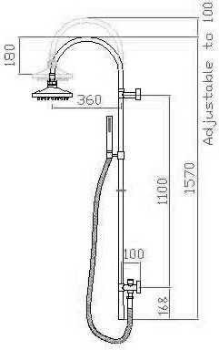 Twin Thermostatic Shower Valve & Grand Rigid Riser Kit. additional image