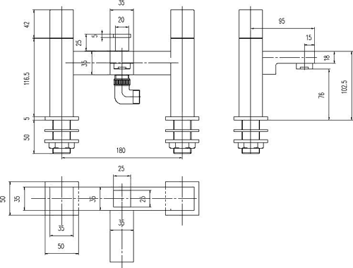 Basin Mixer & Bath Shower Mixer Tap Set (Free Shower Kit). additional image