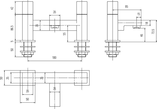 Basin Mixer & Bath Filler Tap Set (Chrome). additional image