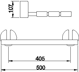 Folding shower seat with chrome hinges additional image