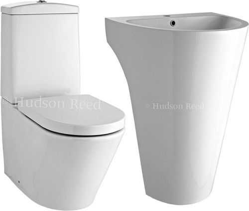 3 Piece Bathroom Suite With Toilet, Seat & 610mm Basin. additional image