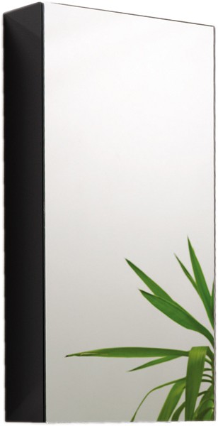 Mirror Bathroom Cabinet (Black).  380x730x130mm. additional image