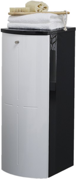 Wall Storage Cabinet (Black & White).  300x800mm. additional image