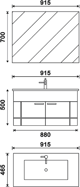 Wall Hung Furniture Pack (Oak & White). additional image