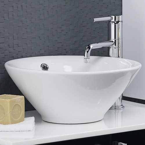 Round Freestanding Vanity Basin. 440mm Diameter. Hudson Reed Lumina U ...