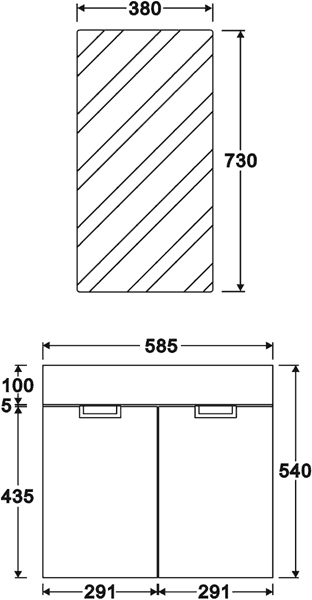 Wall Hung Furniture Pack (Oak & White). additional image