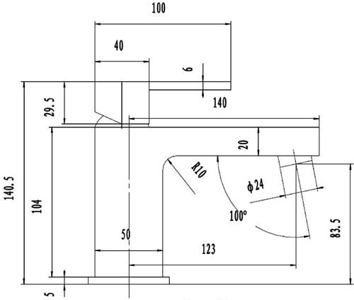 Basin Mixer Tap With Push Button Waste (Chrome). additional image