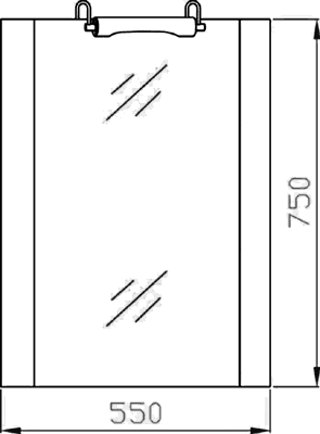 Pallas Bathroom Mirror With Light.  550x750mm. additional image