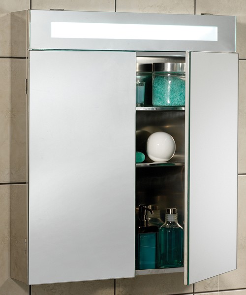Tucson Mirror Bathroom Cabinet & Light.  620x700mm. additional image