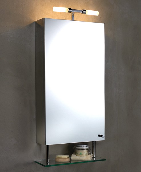 Rossini Bathroom Cabinet With Lights.  377x736mm. additional image