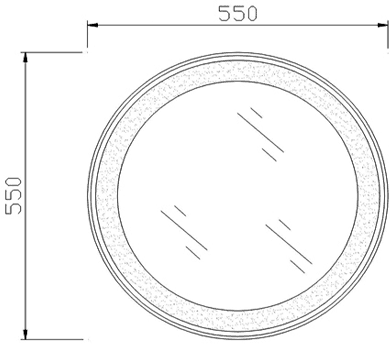 Verdi Backlit Bathroom Mirror. 550mm Diameter. additional image