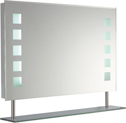 Latitude Backlit Bathroom Mirror With Shelf. 800x500mm. additional image