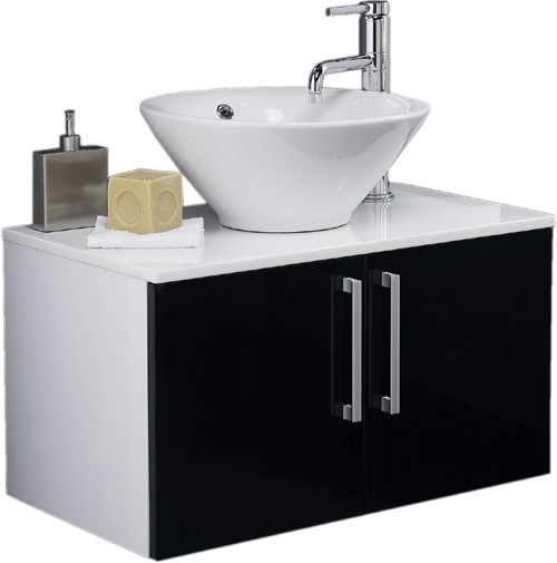Wall Vanity Unit With Granite Top & Basin. 740x435mm. additional image
