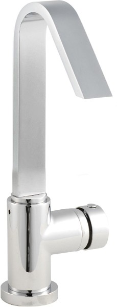 Side Action Single Lever Basin Mixer With Swivel Spout. additional image