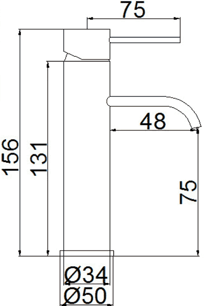 Cloakroom Basin Tap (Chrome). additional image