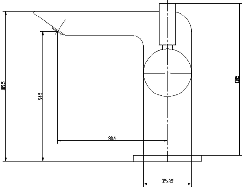 Waterfall Cloakroom Basin Tap (Chrome). additional image