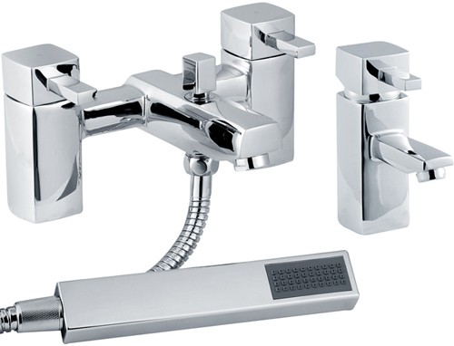 Basin & Bath Shower Mixer Tap Set (Free Shower Kit). additional image