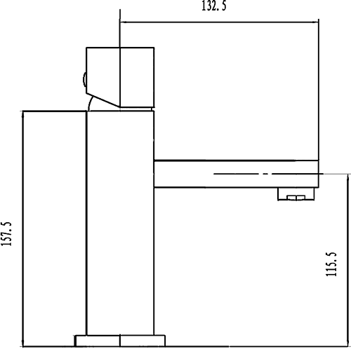 Basin Mixer Tap (Chrome). additional image