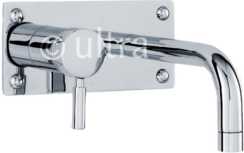 Wall Mounted Bath Filler Tap (Chrome). additional image