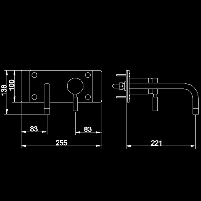 Wall mounted basin mixer additional image