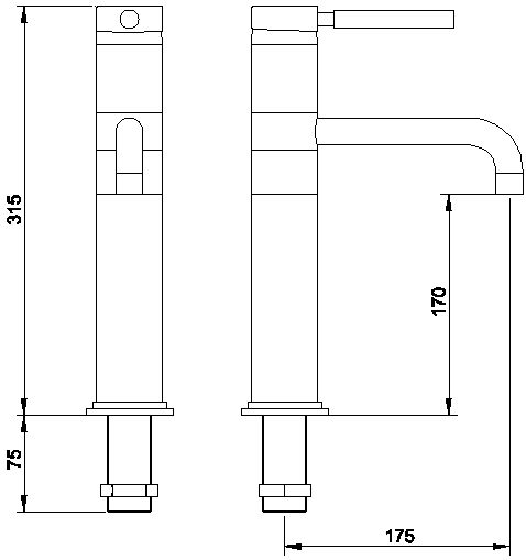 High rise mixer with swivel spout additional image