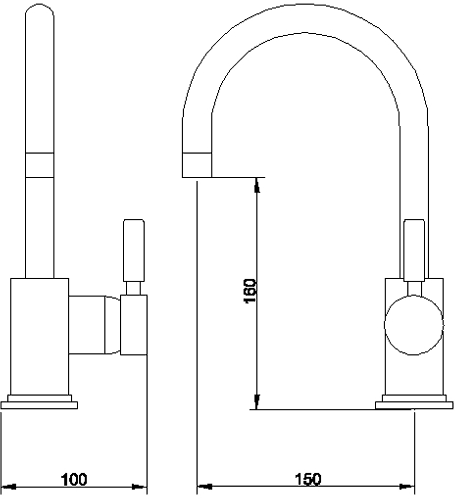 Side action sink mixer additional image