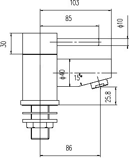 Bath Filler Tap (Chrome). additional image