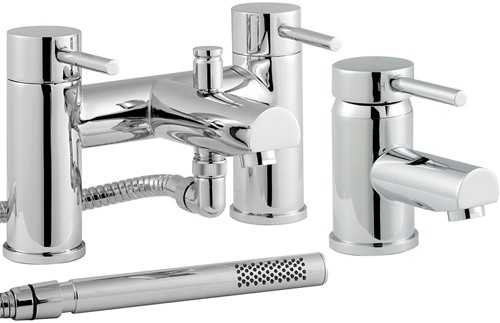 Basin & Bath Shower Mixer Tap Set (Free Shower Kit). additional image