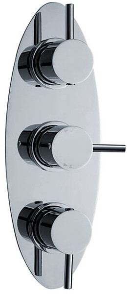 Triple Concealed Thermostatic Shower Valve (Chrome). additional image