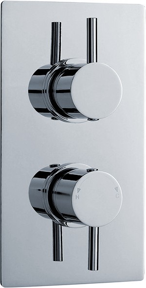 3/4" Twin Concealed Thermostatic Shower Valve With Diverter. additional image