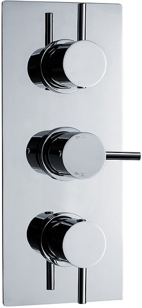 Triple Concealed Thermostatic Shower Valve (Chrome). additional image