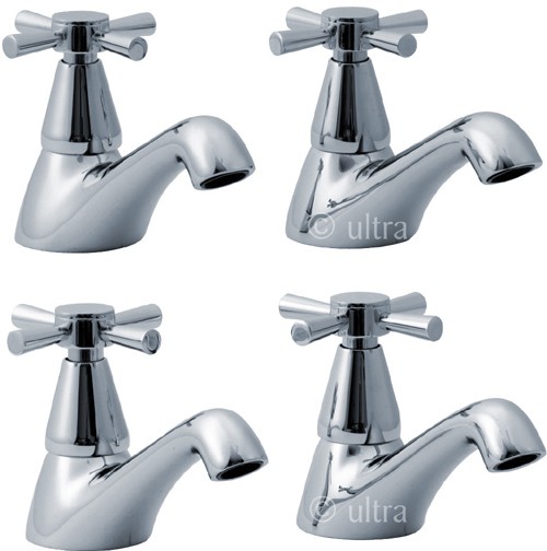 Basin & Bath Tap Set (Chrome). additional image