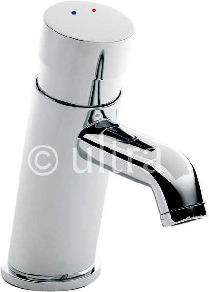 Non Concussive Basin Mixer Tap (Chrome). additional image