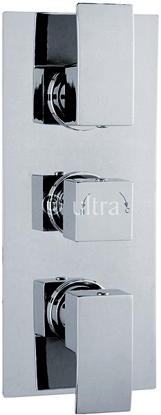 Triple Concealed Thermostatic Shower Valve (Chrome). additional image