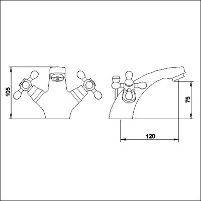 Mono basin mixer tap (Chrome). additional image