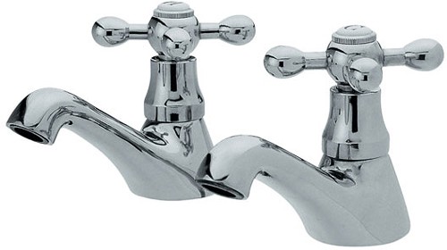 Basin Taps (Pair, Chrome) additional image