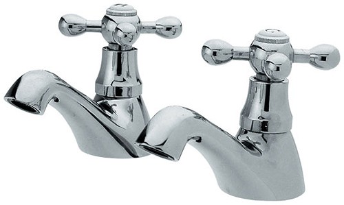 Bath taps (Pair, Chrome) additional image