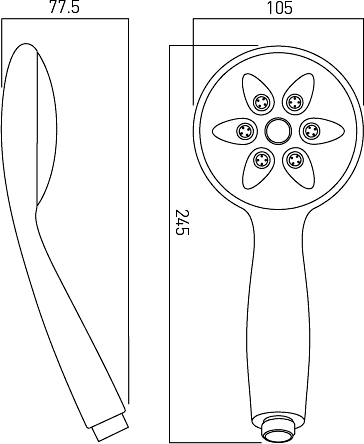 Shower Handset With Air Injection (Water Saving). additional image