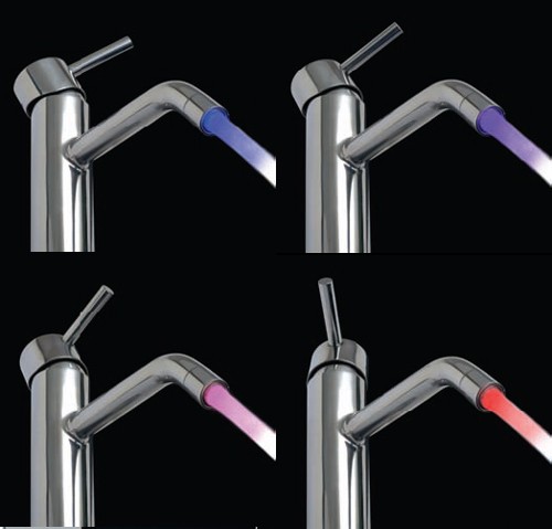 Basin Tap With LED Backlights & Dynamo Unit (Chrome). additional image