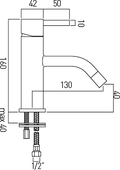 Basin Tap With LED Backlights & Dynamo Unit (Chrome). additional image