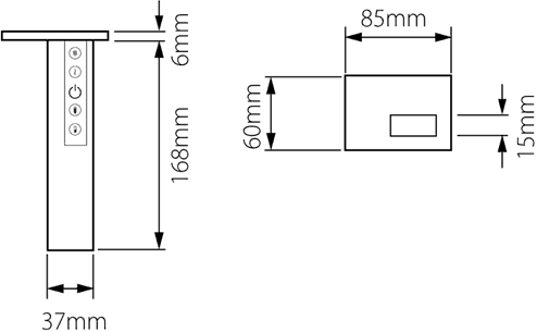 Digital Basin Tap With Concealed Control Unit (Wall Mounted). additional image