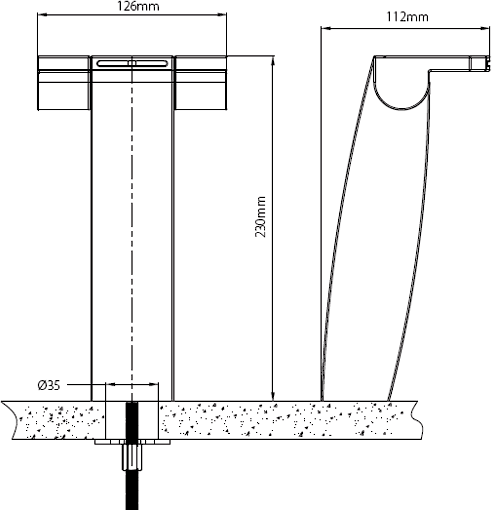 High Rise Waterfall Basin Tap (Chrome). additional image