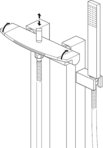 Waterfall Bath Shower Mixer Tap With Stand Pipes & Shower Kit. additional image