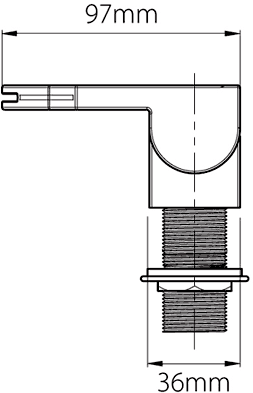 Waterfall Bath Filler Tap (Chrome). additional image