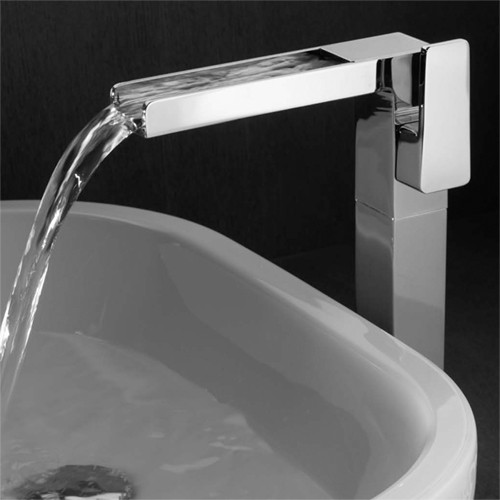 High Rise Waterfall Basin Tap (Chrome). additional image