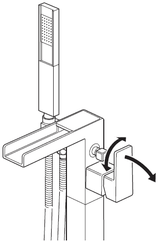 Waterfall Bath Shower Mixer Tap With Stand Pipe & Shower Kit. additional image