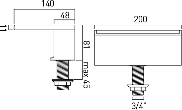 Waterfall Bath Spout (Chrome). additional image