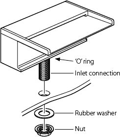 Waterfall Bath Spout (Chrome). additional image