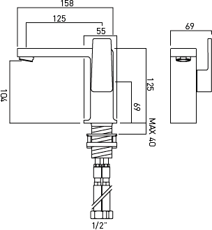 Basin Tap (Chrome). additional image